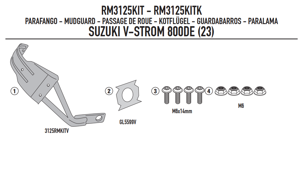 KAPPA MOCOWANIE BŁOTNIKA KRM02 SUZUKI V-STROM 800